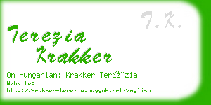 terezia krakker business card